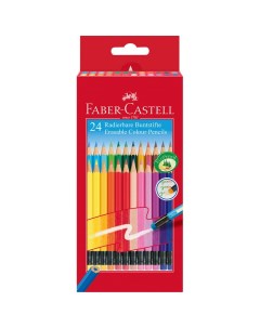 Набор карандашей цветных Faber castell 24 цв стираемые в картоне Faber–сastell