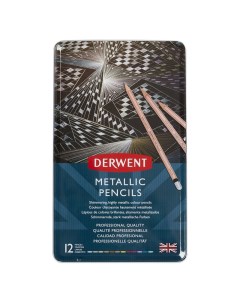 Набор карандашей цветных Metallic 12 цв в метал кор Derwent
