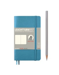 Записная книжка нелинованная Leuchtturm Pocket A6 123 стр мягкая обложка нордический синий Leuchtturm1917