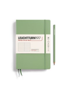 Записная книжка в точку Leuchtturm A5 251 стр твердая обложка пастельный зеленый Leuchtturm1917