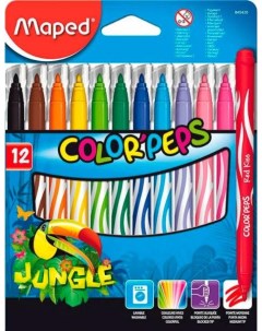 Набор фломастеров Color peps Jungle 12 цв в картоне Maped
