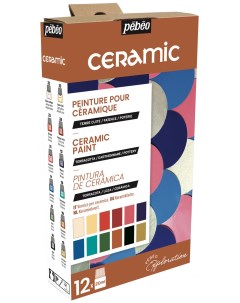 Набор красок по керамике и металлу Ceramic Исследование 12 цв 20 мл Pebeo