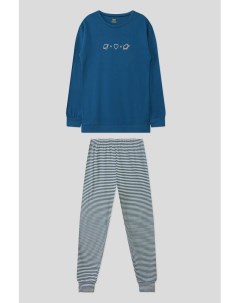 Хлопковая пижама в полоску Ovs