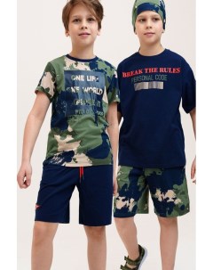 Набор из двух хлопковых шорт с принтом Playtoday