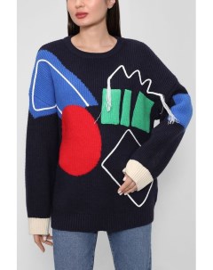 Пуловер с контрастными узорами Twist
