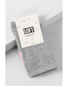 Однотноные носки укороченные с принтом Loft