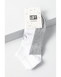 Хлопковые носки укороченные с логотипом бренда Loft