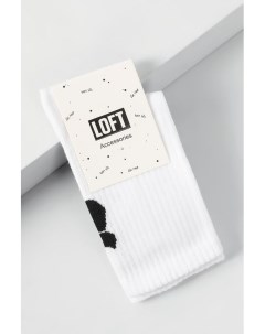 Однотонные носки укороченные с принтом Loft