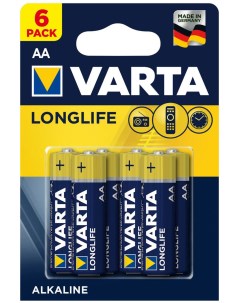 Батарейки LONGLIFE AA бл 6 Varta
