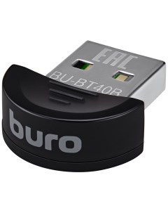Адаптер USB BU BT40B Bluetooth 4 0 EDR class 1 5 20 м черный Buro