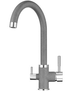 Кухонный смеситель GR 2168 с краном для питьевой воды графит Granula