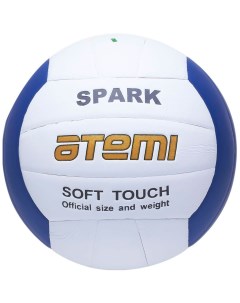 Мяч волейбольный Spark синтетическая кожа микрофайбер 8 панелей окружность 65 67 см клееный синий бе Atemi