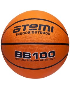 Мяч баскетбольный размер 5 резина 8 панелей BB100 окружность 68 71 см клееный Atemi