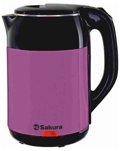 Чайник электрический SA 2168BV 1 8 черный фиолетовый Sakura