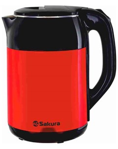 Чайник электрический SA 2168BR 1 8 черный красный Sakura
