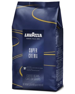Кофе зерновой Super Crema Bag 1кг Lavazza