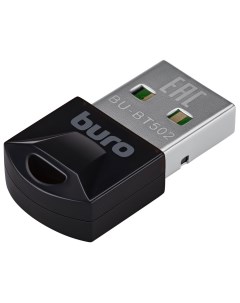 Адаптер USB BU BT502 Bluetooth 5 0 EDR class 1 5 20 м черный Buro