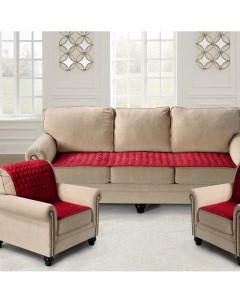 Комплект накидок на диван и два кресла Соты Karteks