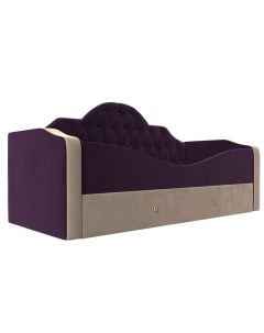 Детская кровать Скаут Велюр Фиолетовый Бежевый Bravo