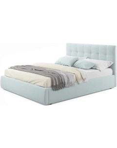 Мягкая интерьерная кровать Селеста 1400 П М ткань Мята пастель Bravo