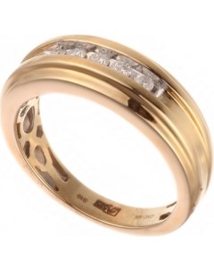 Кольцо с 5 бриллиантами из жёлтого золота Джей ви