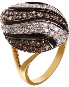 Кольцо с 94 бриллиантами из жёлтого золота Джей ви