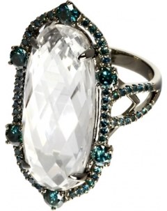 Кольцо с топазом и бриллиантами из золота Джей ви