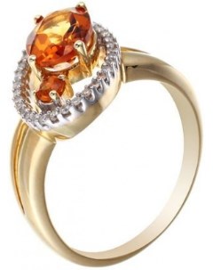 Кольцо с цитринами и бриллиантами из жёлтого золота Джей ви
