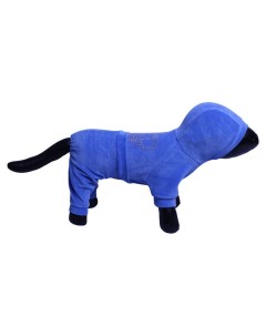Велюровый комбинезон для собак Crown голубой XS Lion