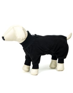 Комбинезон для собак черный из флиса на молнии на мальчика 360 г Osso