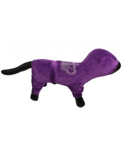 Велюровый комбинезон для миниатюрных собак Crown фиолетовый XL Lion