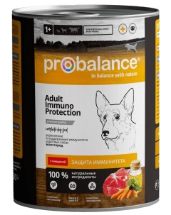 Консервы для собак всех пород укрепление и поддержание иммунитета с говядиной 850 г Probalance