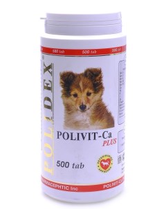 Витамины для собак для роста костной ткани и фосфорно кальциевого обмена 500 таб 337 г Polidex