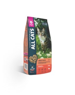 Корм корм сухой для взрослых кошек с говядиной и овощами 2 4 кг All cats