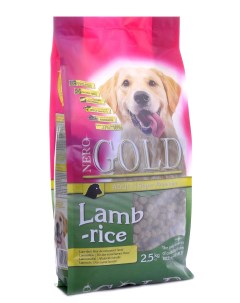 Корм для взрослых собак с ягненком и рисом 18 кг Nero gold super premium