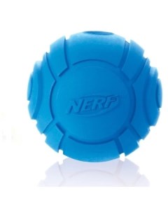 Игрушка для собак Мяч резиновый пищащий 6 см синий 110 г Nerf