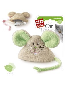 Мышка игрушка с кошачьей мятой 8 8 см 20 г Gigwi