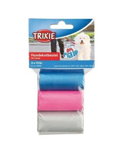 Пакеты для уборки за собаками 3 рулона по 15 шт цветные 3 15шт Trixie