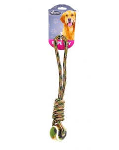 Игрушка для собак Плетеный камуфляжный буксир с тенисным мячиком 38 см Papillon
