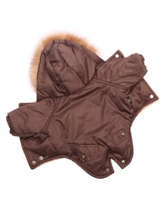 Зимняя куртка для собак парка коричневая S Lion