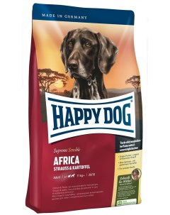 Корм беззерновой для собак с мясом страуса Африка 2 8 кг Happy dog