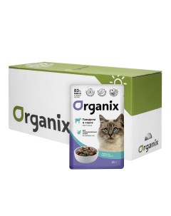Упаковка 25 шт Паучи для стерилизованных кошек Идеальная кожа и шерсть говядина в соусе 2 13 кг Organix (паучи)