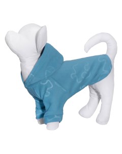 Толстовка для собаки из флиса с принтом Пазлы голубая S Yami-yami одежда