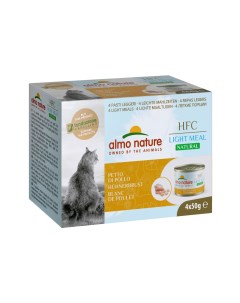Набор низкокалорийных консервов для кошек 4 шт по 50 гр с куриной грудкой 200 г Almo nature консервы
