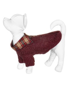 Свитер с рубашкой для собак бордовый L Yami-yami одежда