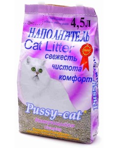 Комкующийся наполнитель 4 5л 2 8 кг Pussy-cat