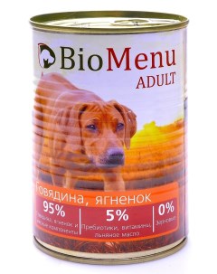 Консервы для собак говядина и ягненок 100 г Biomenu