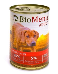Консервы для собак с говядиной 410 г Biomenu