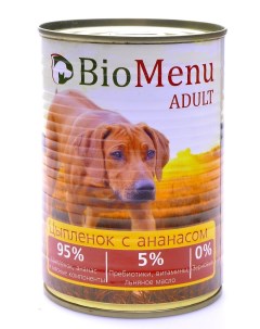 Консервы для собак цыпленок с ананасом 410 г Biomenu
