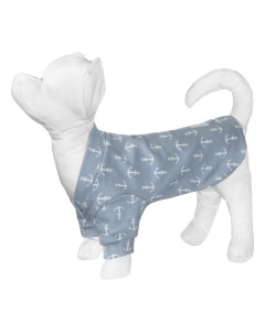Толстовка для собак с принтом якорь голубая XL Yami-yami одежда